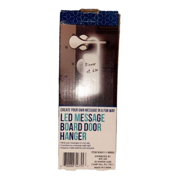 CVS
LED Message Board Door Hanger Lights Up Battery Operated Create Own Message - Picture 5 of 5